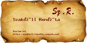 Szakáll Renáta névjegykártya
