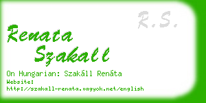 renata szakall business card