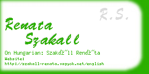 renata szakall business card